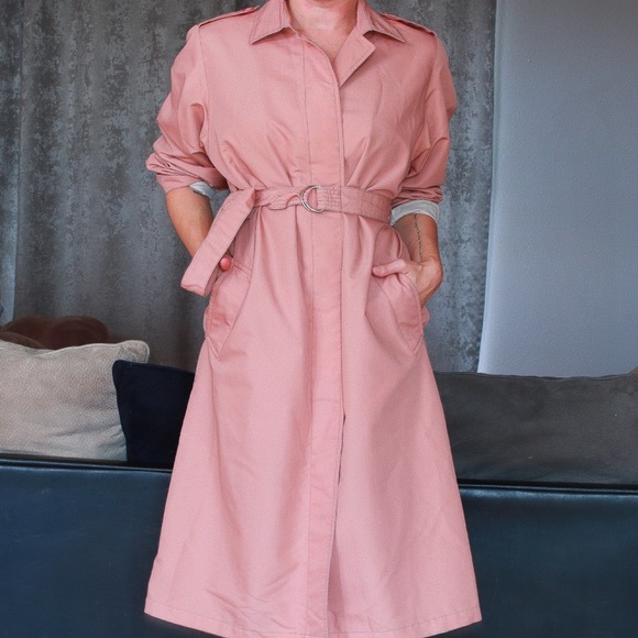 London Fog Jackets & Blazers - Blush Pink Trench Coat